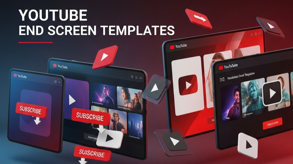 Primium YouTube End Screen Templates - Use YT Video