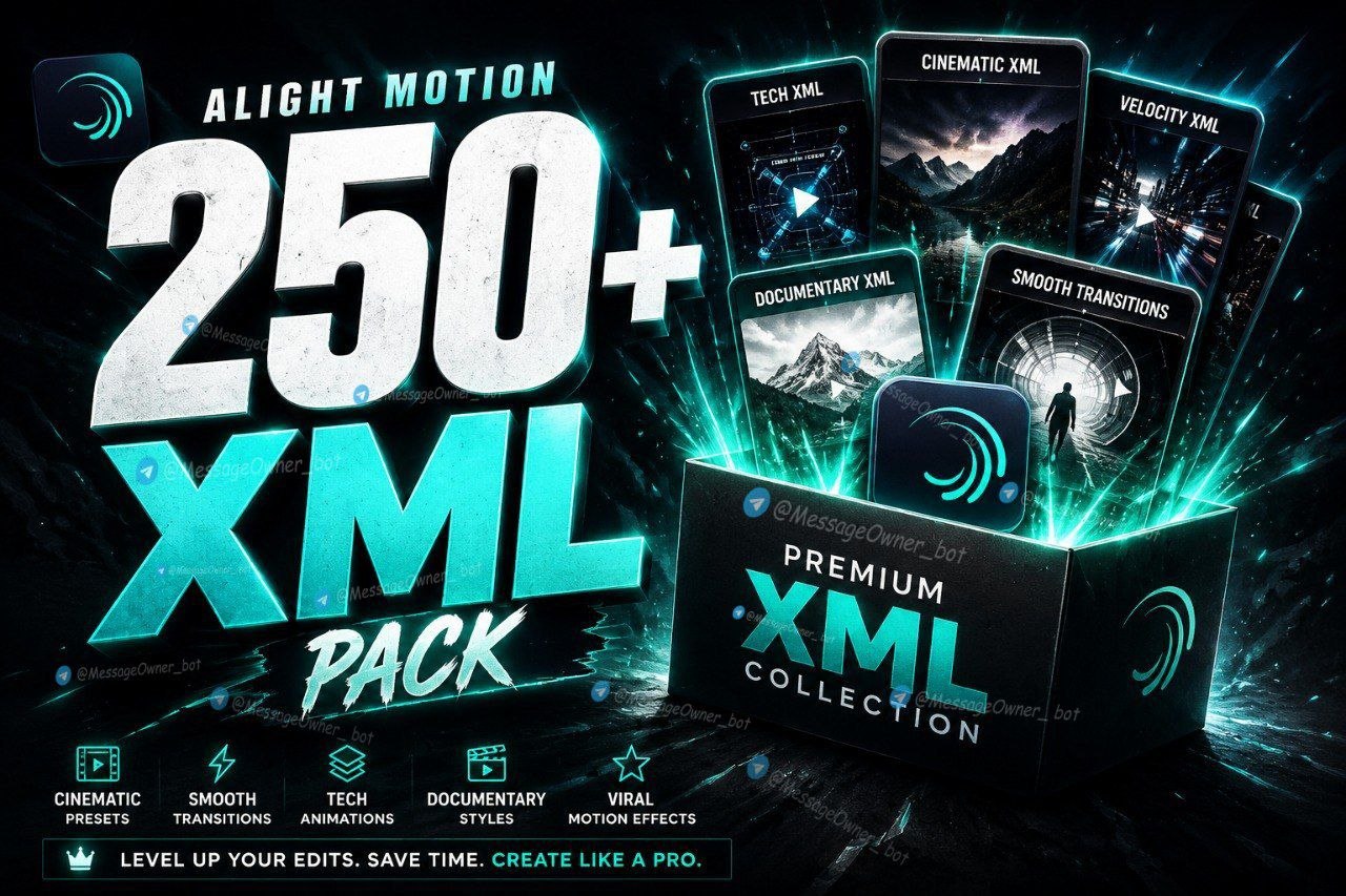 250+ XML PACK For alight Motion Editing Download Now